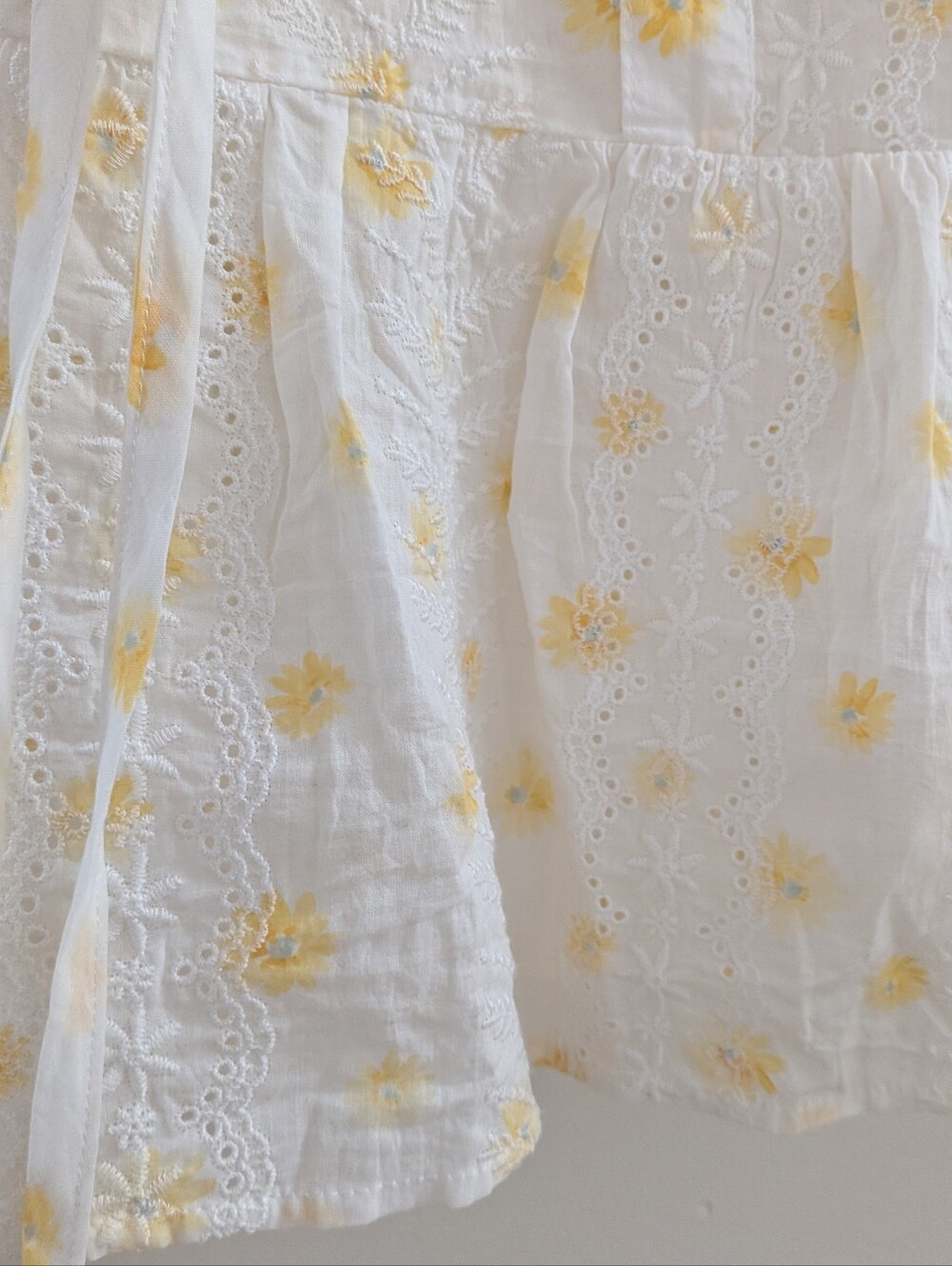 Forever 21 Daisy Eyelet Cottagecore Beachy Skirt XXL 2XL Cotton - Picture 5 of 5